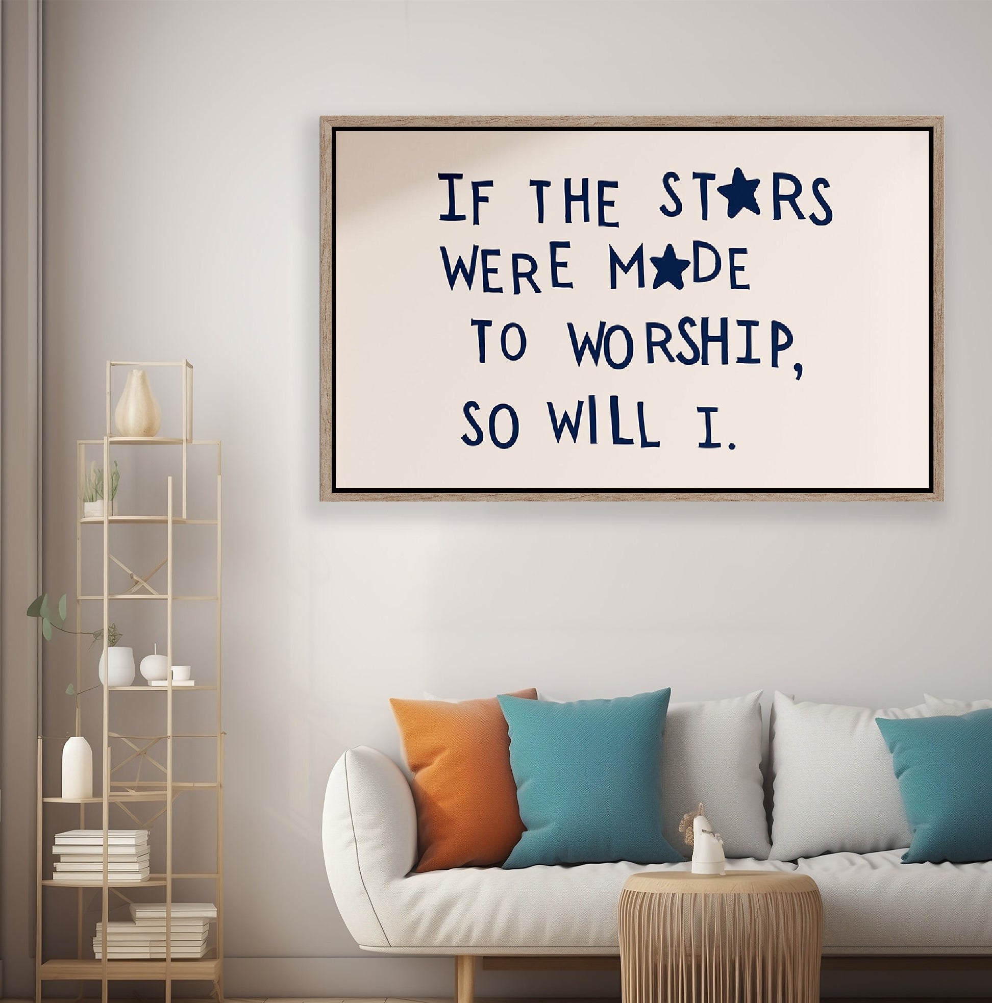 Minimalist Christian Wall Art, Psalm 148:36 Poster, Celestial Art, Navy Christian Poster, Bible Decor, Christian Poster